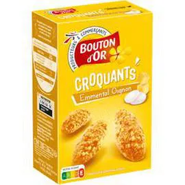 BOUTON D'OR Biscuits Croquants emmental oignon 100g