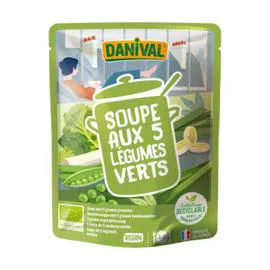 DANIVAL Soupe Aux 5 Légumes Verts  Bio 500ml