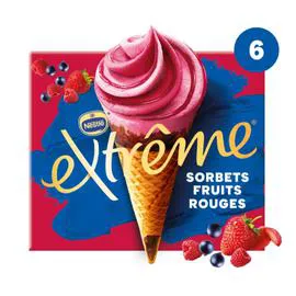 NESTLÉ, EXTRÊME Glaces sorbet fruits rouges 6x71g
