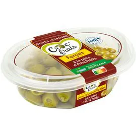 CROC'FRAIS Olives vertes farcies pâte d'anchois doux 200g