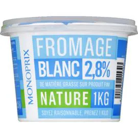 MONOPRIX Fromage blanc 2,8% MG 1kg