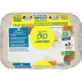 MONOPRIX BIO Oeufs bio frais x6