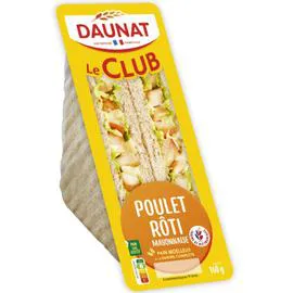 DAUNAT Sandwichs poulet rôti mayonnaise 160g