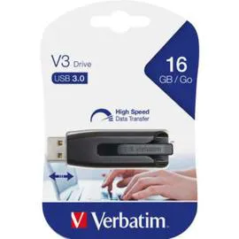 VERBATIM Clé Usb Pinstripe 3.0 De 16Go Noire l'unité