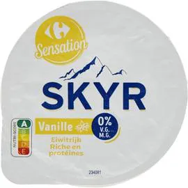 CARREFOUR SENSATION Fromage frais Skyr vanille 0% MG 150g