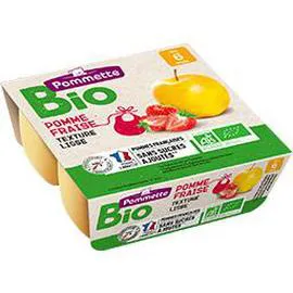 POMMETTE BIO Purée pomme fraise BIO, dès 6 mois 4x100g
