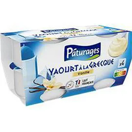 PÂTURAGES Yaourt à la grecque vanille 600g