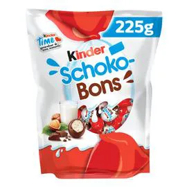 KINDER, SCHOKO-BONS Bonbons de chocolat au lait fourrés lait et noisettes 225g