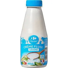 CARREFOUR Crème Fluide Légère 12% Mat.Gr. 40cl