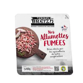 TERRES DE BREIZH Lardons allumettes fumées 2x100g