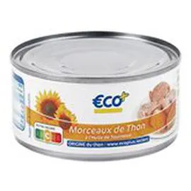 ECO+ Morceaux de thon A l'huile de tournesol 130g