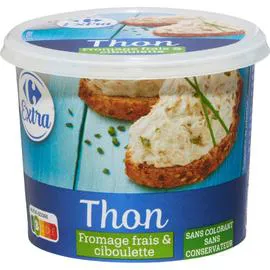 CARREFOUR EXTRA Thon fromage frai & ciboulette 140g