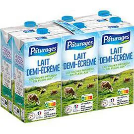 PÂTURAGES Lait demi-écrémé 4x1,5l