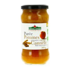 CÔTEAUX NANTAIS Purée de Pommes Cannelle Demeter Sans Sucres Bio 360g