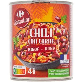 CARREFOUR SENSATION Plat cuisiné Chili con Carne 820g