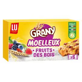 LU, GRANY Barres de céréales aux fruits des bois Moelleux 192g