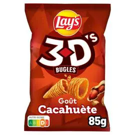 LAY'S, 3D's Biscuits apéritifs saveur cacahuète 85g