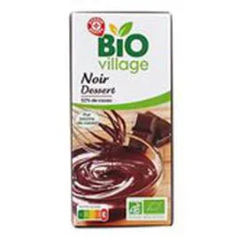 MARQUE REPÈRE, BIO VILLAGE Chocolat Pâtissier Bio - Noir 52% cacao 200g