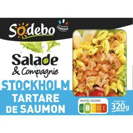 SODEBO Salade pâtes/Oeuf/saumon 320g
