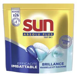 SUN Capsules Lave Vaisselle tout en 1 Double Action x26