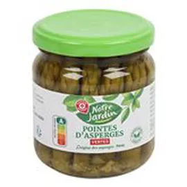 MARQUE REPÈRE, NOTRE JARDIN Asperges vertes Pointes bocal 100g