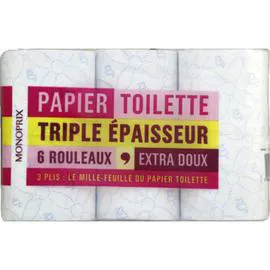 MONOPRIX Papier toilette triple épaisseur x6