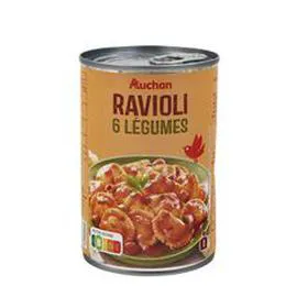 AUCHAN Ravioli aux 6 légumes 400g