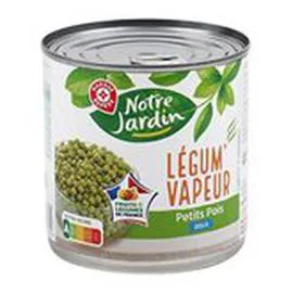 MARQUE REPÈRE, NOTRE JARDIN Petits pois doux Vapeur 265g