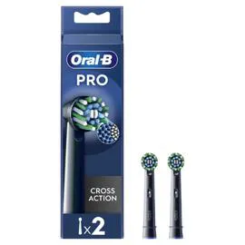 ORAL-B Brossette à Dents Noire Cross Action Pro x2