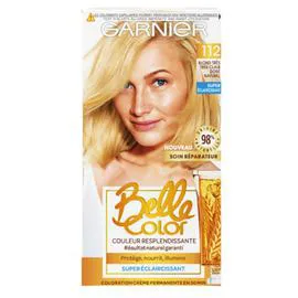 GARNIER, BELLE COLOR Coloration Cheveux Permanente Eclaircissant 112 Blond Très Très Clair Doré l'unité