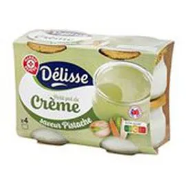 MARQUE REPÈRE, DÉLISSE Petit pot de crème Pistache 4x100g