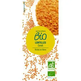 MONOPRIX BIO Lentilles corail 450g