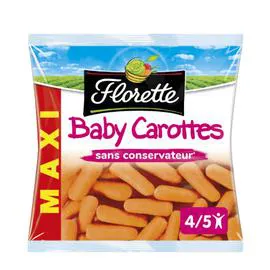 FLORETTE Carottes Baby prêtes à croquer 450g