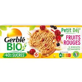 GERBLÉ BIO Petit déj' Biscuits aux fruits rouges à l'épeautre bio 132g