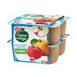MARQUE REPÈRE, DOUCEUR DU VERGER Dessert fruitier pomme Douceur Verger s/sucre 8x100g