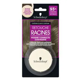 SCHWARZKOPF Retouche Racines Poudre Compacte Couvrante Châtain Clair à Châtain l'unité