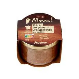 AUCHAN MMM! Pâté au piment d'Espelette 180g