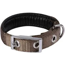 ANIMALIS Collier Basic Confort pour Chien 25mm - 65cm, Taupe 110g