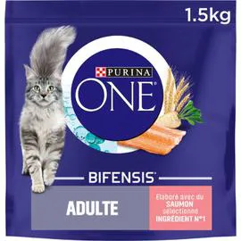 PURINA, ONE Croquettes pour chat Adulte saumon 1,5kg