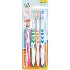 CARREFOUR SOFT Brosses à dents Medium x4