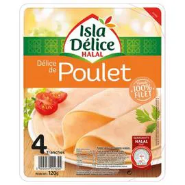 ISLA DÉLICE Blanc de poulet halal 100% filet 120g