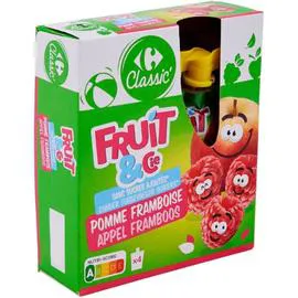 CARREFOUR CLASSIC' Compote framboise s/sucres ajoutés 4x90g