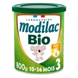 MODILAC Lait de croissance en poudre BIO, 10-36 mois 800g
