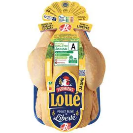 FERMIERS DE LOUÉ Poulet jaune PAC Label Rouge 1,5kg