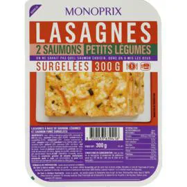 MONOPRIX Lasagnes 2 Saumons Petits Légumes 300g