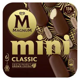 MAGNUM Ice Cream Lolly Mini Classic x6 249g