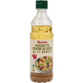 AUCHAN MMM! Sauce vinaigrette au vinaigre de xérès ail et basilic 35cl