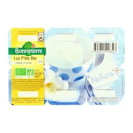 BONNETERRE Yaourts P'Tits Bio Nature Bio 360g