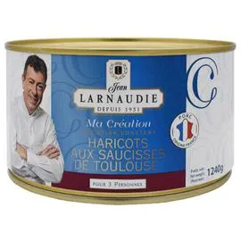 JEAN LARNAUDIE Plat cuisiné haricots lingots de Toulouse 1,24kg