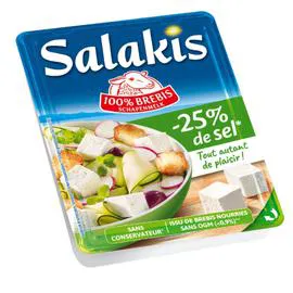 SALAKIS Fromage de Brebis Réduit en Sel -25% 180g
